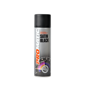 Promatic Satin Black Aerosol Spray Paint - 500Ml - Supplied By The Preservation Shop