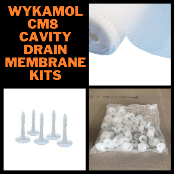 Wykamol CM8 Cavity Drain Membrane Kits With Fixing Plugs And Plug Seals