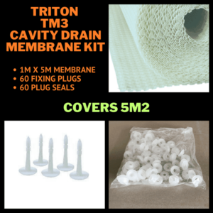 Triton TM3 Cavity Drain Membrane Kits With Fixing Plugs and Plug Seals