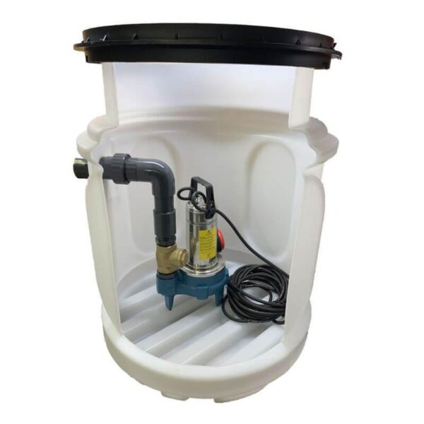 NPS PRO Mini Foul Sewage Sump Pump Station With Double Seal Lid