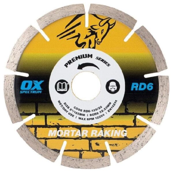 Ox Tools Spectrum Mortar Raker Diamond Blade - 115/22.23mm