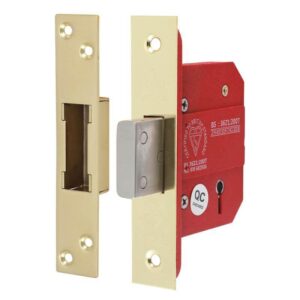 Timco 5 Lever British Standard CE Deadlock - Electro Brass