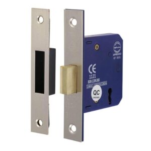 Timco 3 Lever Deadlock - Satin Nickel