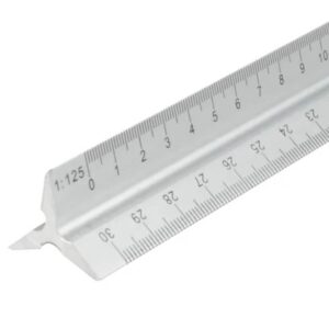 Faithfull Aluminium Triangle Scale Rule 300mm