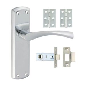 Timco Zeta Latch Door Pack (Polished Chrome or Matt Black)