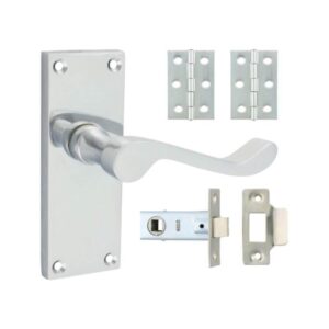 Timco Victorian Scroll Latch Door Pack (Polished Chrome or Matt Black)