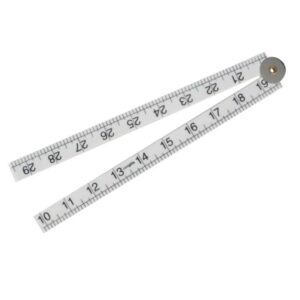 Faithfull Folding Rule White ABS Plastic 1m (36in)