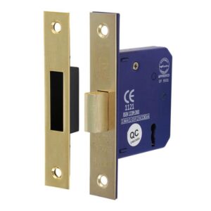Timco 3 Lever Deadlock - Electro Brass