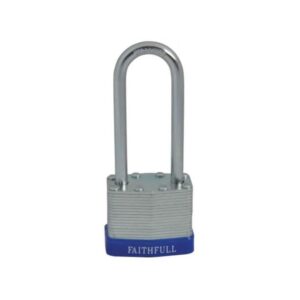 Faithfull Laminated Steel Padlock 40mm Long Shackle With 3 Keys