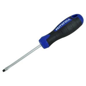 Faithfull Soft Grip Screwdriver Flared Slotted Tip