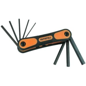 Faithfull Folding Metric Hex Key Set (8 piece)
