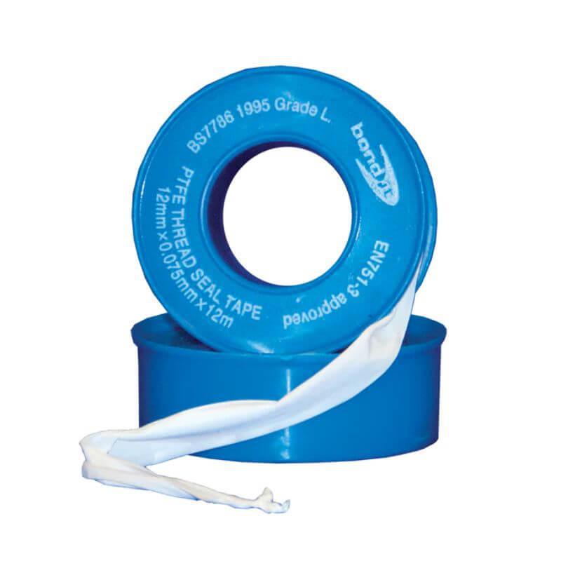 Bond It Plumbers Threadseal PTFE Tape - 12mm x 12mtrs