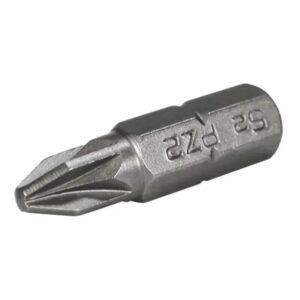 Faithfull Pozi S2 Grade Steel Screwdriver Bits - PZ2 x 25mm (Pack 3)