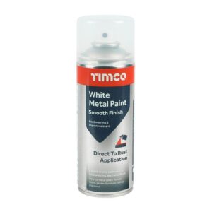 Timco White Metal Paint - Smooth Finish - 380ml