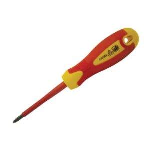 Faithfull VDE Soft Grip Screwdriver Pozidriv Tip (various sizes)