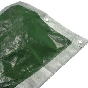 Faithfull Tarpaulin - Green/Silver - 3.6 x 2.7m (12 x 9ft) - 80gsm