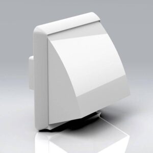 Cowl with Non Return Flap - 110mm X 54mm - White