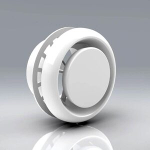 Ceiling Vent Diffuser With Fixing Ring - 100mm round