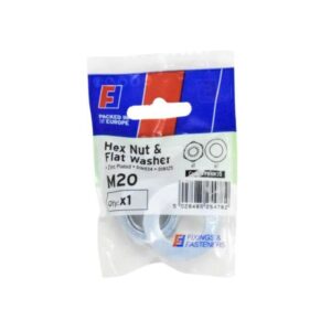 Forgefix M20 Hex Nut & Flat Washers (Pack x 1)