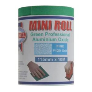 Faithfull Aluminium Oxide Green Sanding Paper Roll - 120G (Fine) - 115mm x 10m