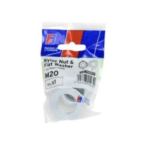 Forgefix M20 Nyloc Nut & Flat Washers (Pack x 1)