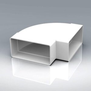 Flat Bend Horizontal Plastic Ducting - 100mm 90 Degree