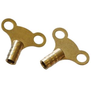 Faithfull Radiator Keys - Brass (Pack of 2)