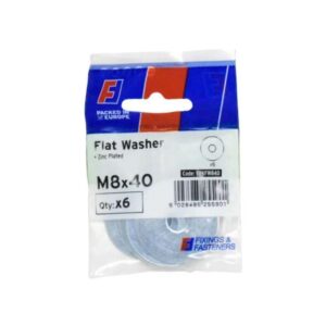 Forgefix M8 x 40mm Flat Washers (Pack x 6)