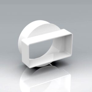Short Rectangular to Round Adaptor Male - 110 x 54mm