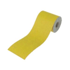 Faithfull Aluminium Oxide Yellow Sanding Paper Roll - 80G (Medium) - 115mm x 5m