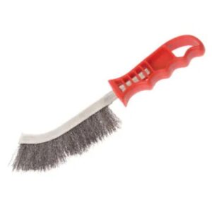 Faithfull Steel Wire Scratch Brush With Red Handle