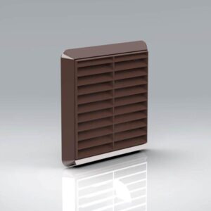 Louvred Grille Round Spigot (100mm) - (Brown, Terracotta or White)