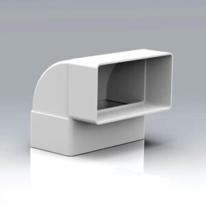 Flat Bend Vertical Plastic Ducting - 110 x 54mm - 90° Vertical Bend