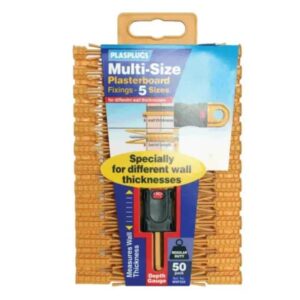 Plasplugs Plasterboard Fixing Plugs - Multi Size X 50