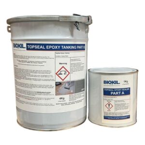 BIOKIL. Topseal Epoxy Tanking - Waterproofing System for Concrete and Masonry (GREY - 5Kg)