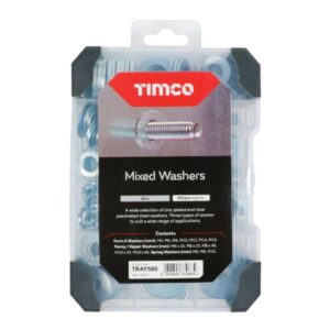 Timco Mixed Tray of Zinc Washers – 291 pieces