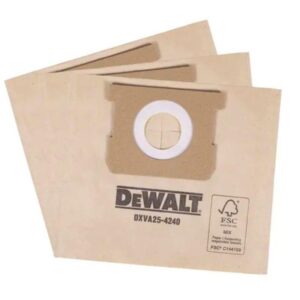 Pack of 3 Dust Bags for DEWALT DXV15TA Wet & Dry Toolbox Vacuum
